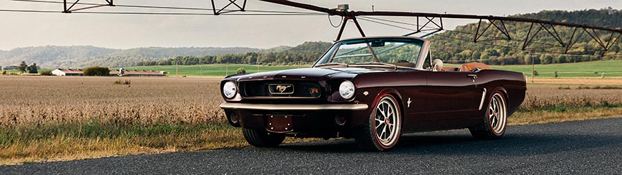 1965 Ringbrothers Ford Mustang Convertible Uncaged super ultrawide wallpaper thumbnail.