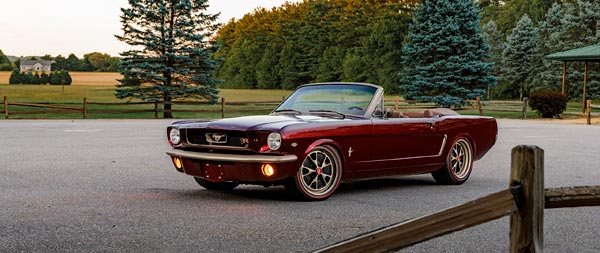 1965 Ringbrothers Ford Mustang Convertible Uncaged super ultrawide wallpaper thumbnail.