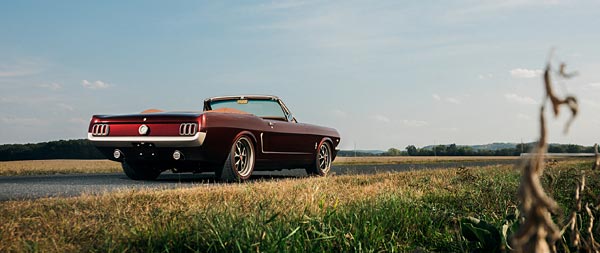 1965 Ringbrothers Ford Mustang Convertible Uncaged super ultrawide wallpaper thumbnail.