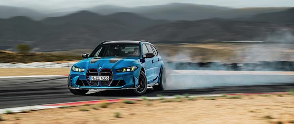 2025 BMW M3 CS Touring super ultrawide wallpaper thumbnail.