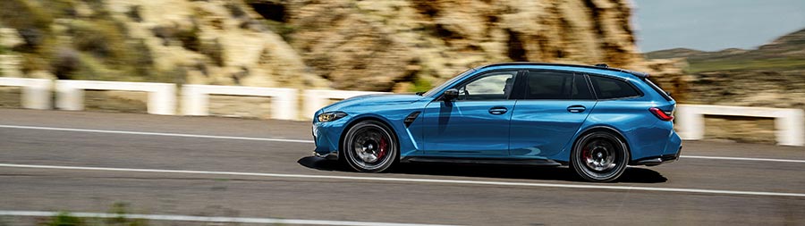 2025 BMW M3 CS Touring super ultrawide wallpaper thumbnail.
