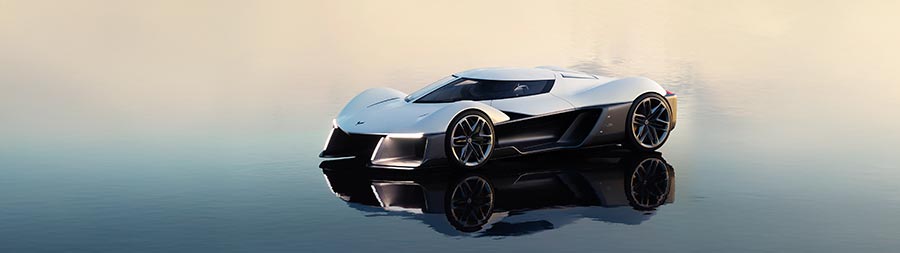 2025 Chevrolet Corvette UK Concept super ultrawide wallpaper thumbnail.