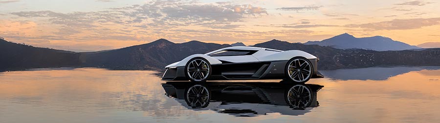 2025 Chevrolet Corvette UK Concept super ultrawide wallpaper thumbnail.