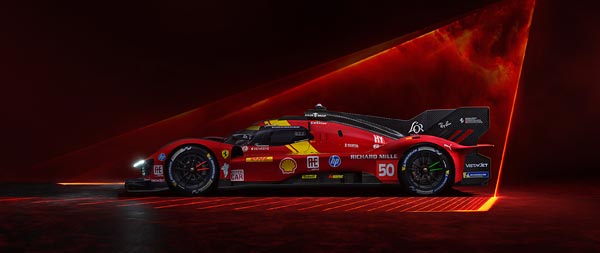2025 Ferrari 499P super ultrawide wallpaper thumbnail.