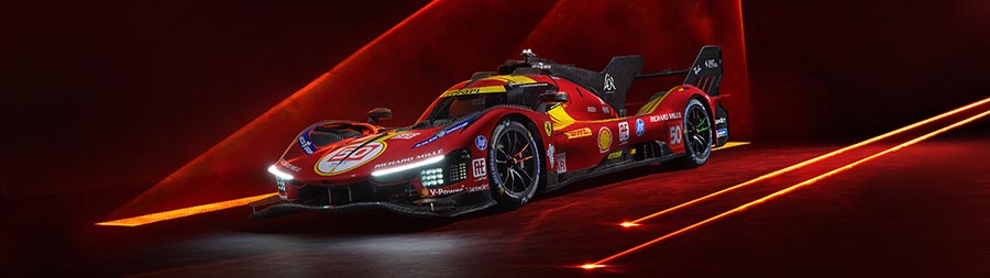 2025 Ferrari 499P super ultrawide wallpaper thumbnail.