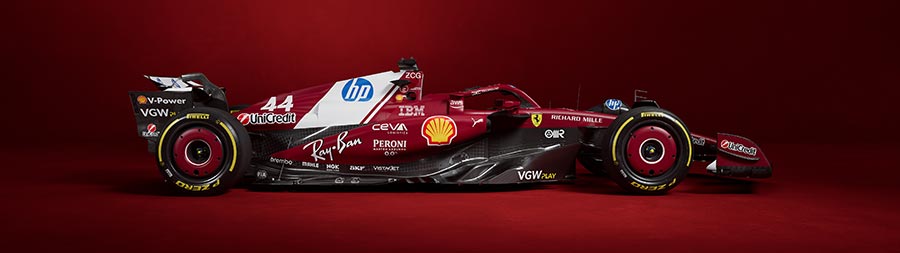 2025 Ferrari SF-25 super ultrawide wallpaper thumbnail.