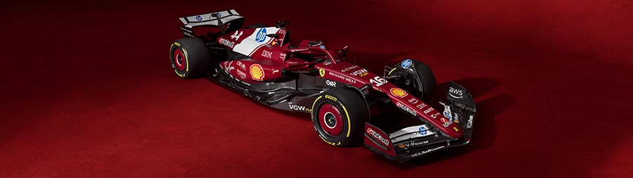 2025 Ferrari SF-25 super ultrawide wallpaper thumbnail.
