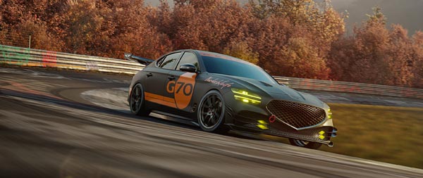 2025 Genesis G70 Track Day Special Concept super ultrawide wallpaper thumbnail.
