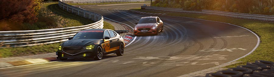 2025 Genesis G70 Track Day Special Concept super ultrawide wallpaper thumbnail.