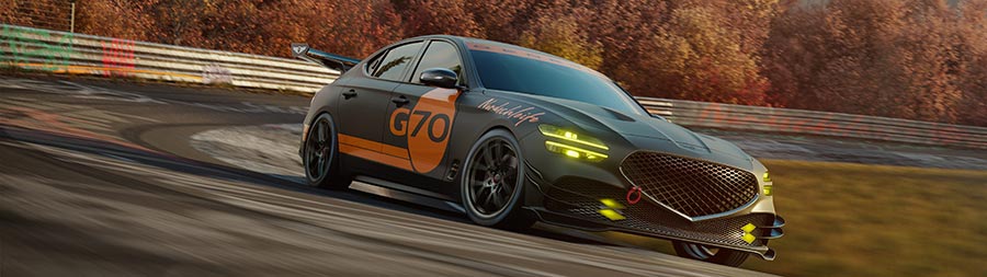 2025 Genesis G70 Track Day Special Concept super ultrawide wallpaper thumbnail.