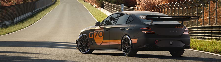 2025 Genesis G70 Track Day Special Concept super ultrawide wallpaper thumbnail.