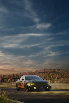 2025 Genesis G70 Track Day Special Concept phone wallpaper thumbnail.