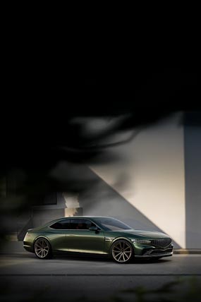 2025 Genesis X Gran Coupe and Convertible Concept phone wallpaper thumbnail.