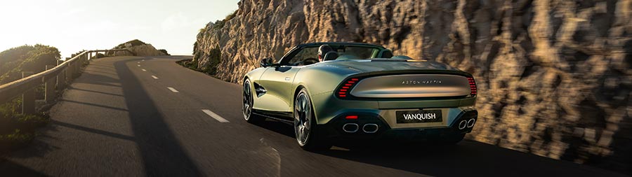 2026 Aston Martin Vanquish Volante super ultrawide wallpaper thumbnail.