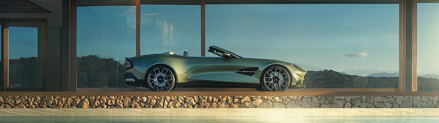 2026 Aston Martin Vanquish Volante super ultrawide wallpaper thumbnail.
