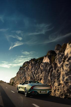 2026 Aston Martin Vanquish Volante phone wallpaper thumbnail.