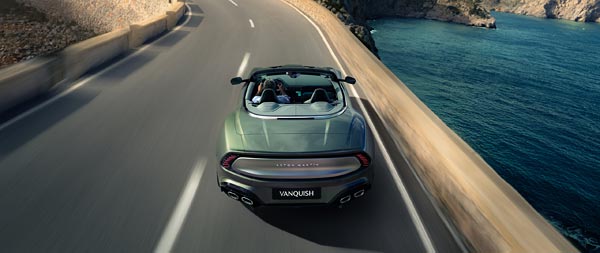 2026 Aston Martin Vanquish Volante super ultrawide wallpaper thumbnail.